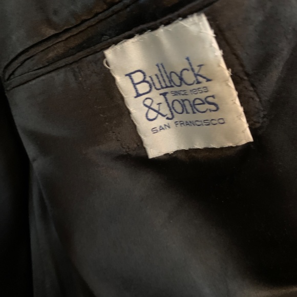 Black Bullock and Jones Coat with fur collar 100% CASHMERE - Picture 4 of 5